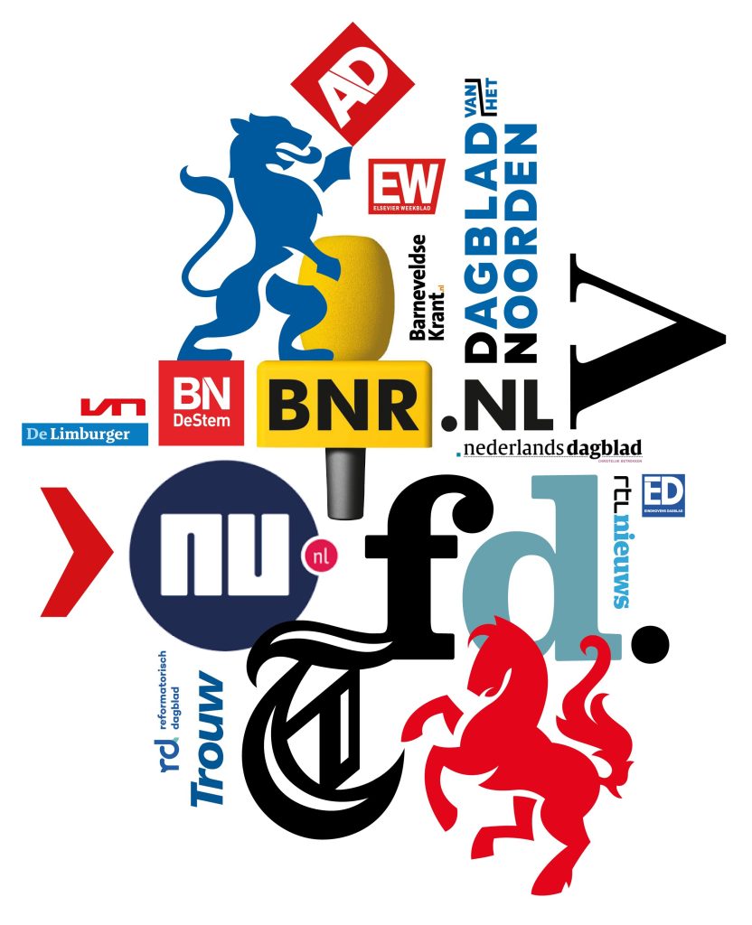 Beeldmerken nieuwstitels leden NDP Nieuwsmedia